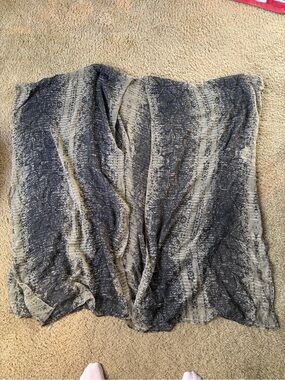 lovestitch Neutral Speckled Gray and Cream Decorative Throw or Fabric Accent
